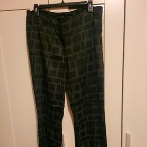 Black abstract pants